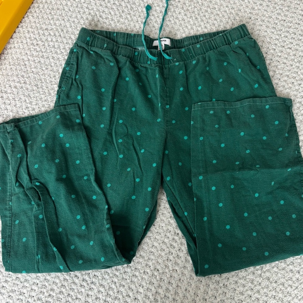 Sonoma Green Polka Dot Pajama Pants
